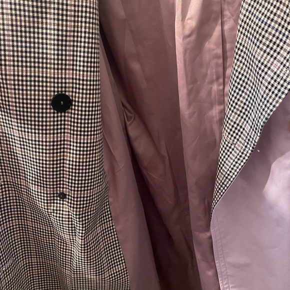 kate spade Lilac Trench Coat with Plaid Collar - Picture 4 of 12